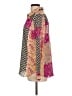 Rose + Olive 100% Polyester Paisley Gold Long Sleeve Blouse Size L - photo 5