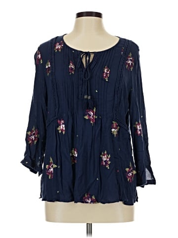 Pale Sky 3/4 Sleeve Blouse (view 1)