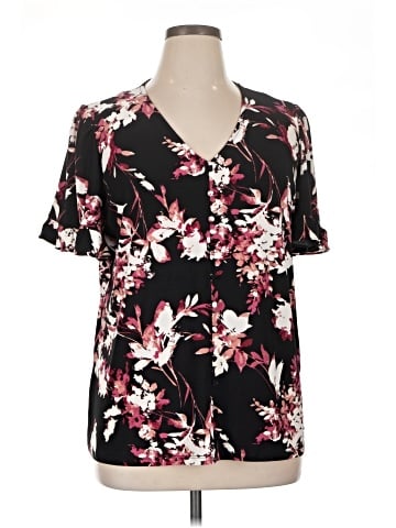 Anne Klein Short Sleeve Blouse (view 1)