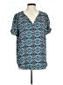 DR2 100% Polyester Teal Short Sleeve Blouse Size L - photo 1