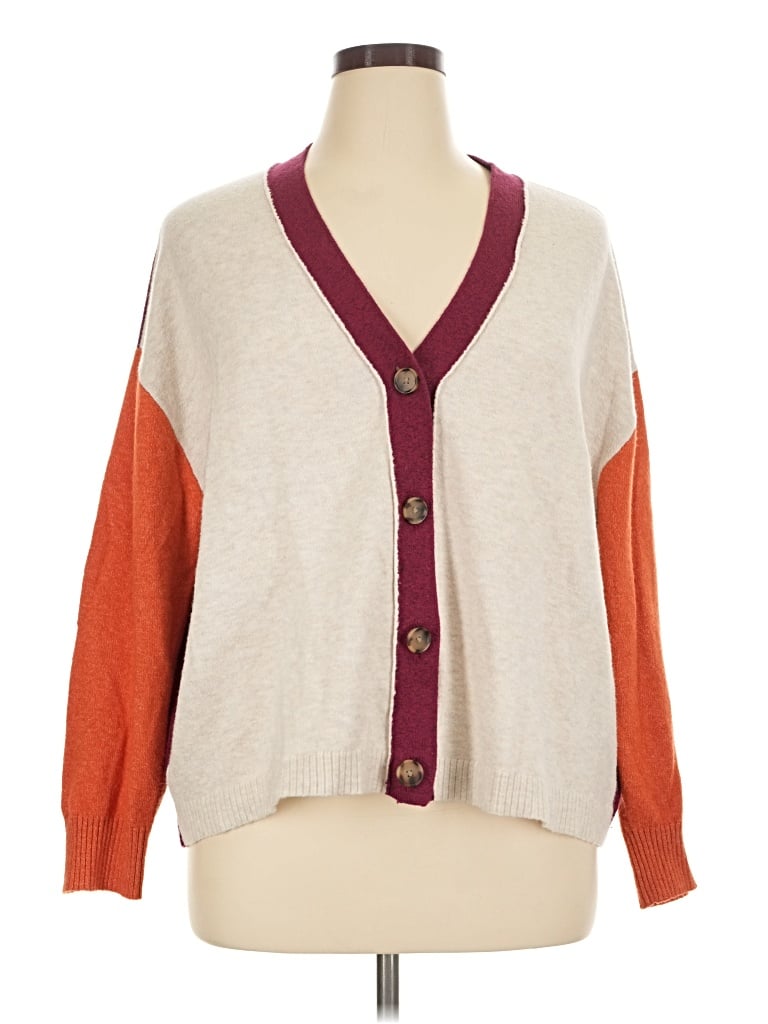 Pre-owned Ann Taylor Loft Cardigan Sweater In Tan