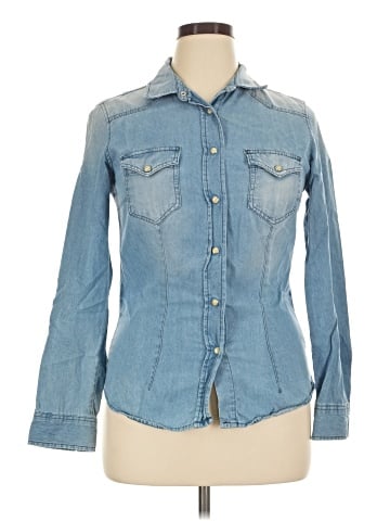Trafaluc by Zara Long Sleeve Button-Down Shirt (view 1)