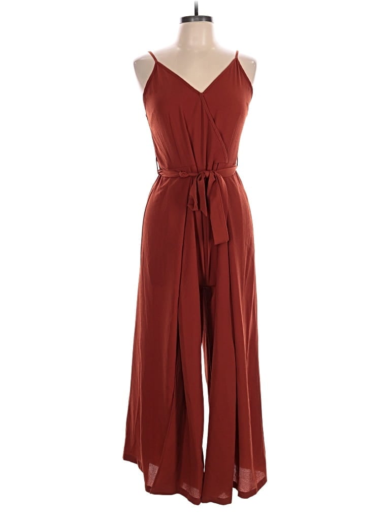 Pre-owned Simplee Jumpsuit In Burgundy