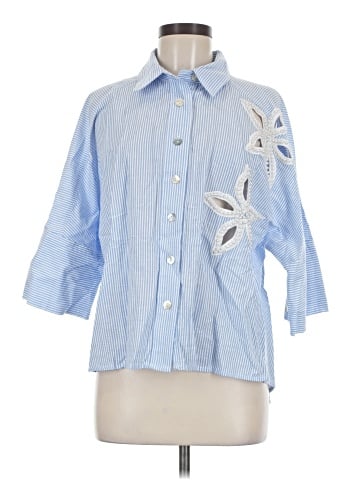 Oddi 3/4 Sleeve Button-Down Shirt (view 1)
