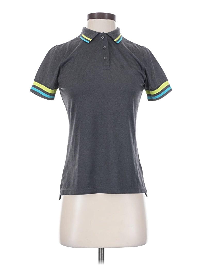 Pre-owned G/fore Short Sleeve Top Gray Mock Neckline Tops
