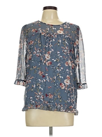 Allegra K 3/4 Sleeve Blouse (view 1)