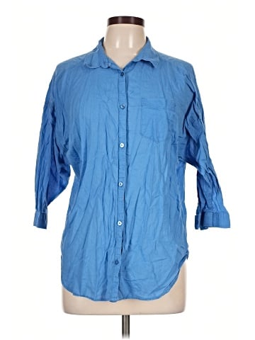 Divided by H&M 3/4 Sleeve Button-Down Shirt (view 1)