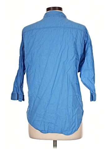 Divided by H&M 3/4 Sleeve Button-Down Shirt (view 2)