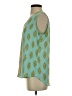 Rose + Olive 100% Polyester Teal Green Sleeveless Blouse Size S - photo 5