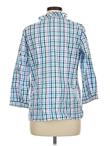 Talbots 3/4 Sleeve Button-Down Shirt (view 2)