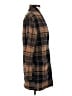 10 Tree 100% Cotton Plaid Brown Coat Size XS - photo 4