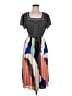 DR2 100% Polyester Graphic Gray Casual Dress Size M - photo 1