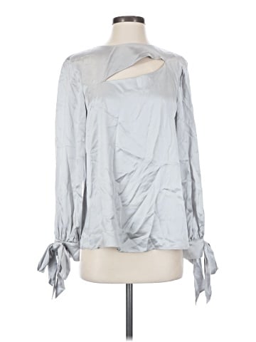 Parker Long Sleeve Silk Top (view 1)
