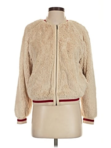 Lavender Brown Faux Fur Jacket (view 1)