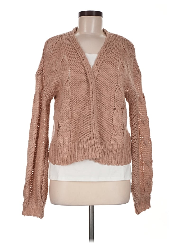 Pre-owned Almost Famous Cardigan Sweater In Tan