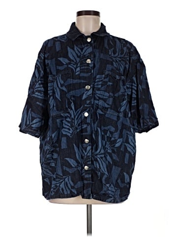 Topshop 3/4 Sleeve Button-Down Shirt (view 1)