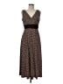 Perceptions Polka Dots Brown Casual Dress Size 8 - photo 1