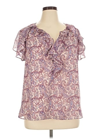 Ann Taylor LOFT Short Sleeve Blouse (view 1)