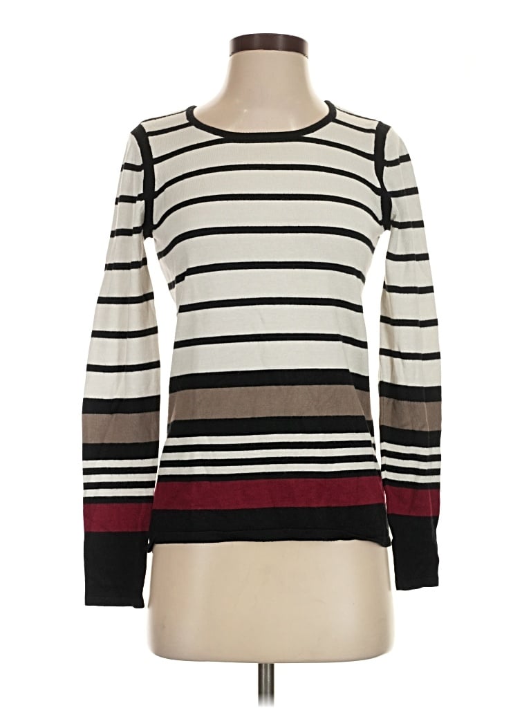 Pre-owned Orly Long Sleeve Top Burgundy Turtleneck Tops