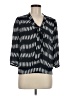 DR2 100% Polyester Black 3/4 Sleeve Blouse Size M - photo 1