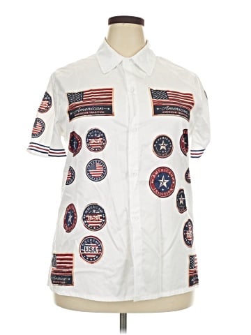 Unbranded Short Sleeve Button-Down Shirt (view 1)