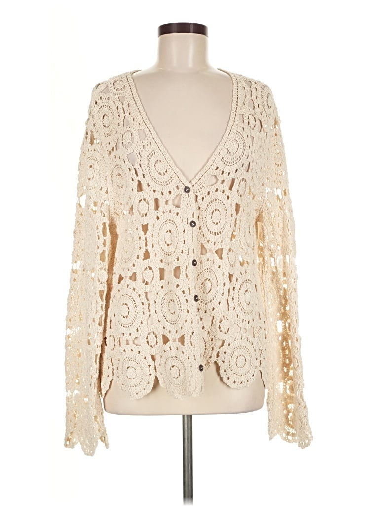 Pre-owned Haptics Cardigan Sweater In Ivory