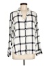 Grayson 100% Lyocell Plaid Gray 3/4 Sleeve Blouse Size Med (3) - photo 1