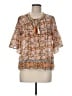 Sigrid Olsen Brown 3/4 Sleeve Blouse Size M - photo 1