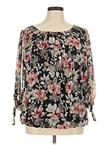 Roz & Ali 3/4 Sleeve Blouse (view 1)
