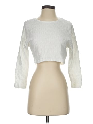 Zara W&B Collection 3/4 Sleeve T-Shirt (view 1)