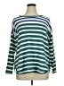 Ruby Rd. Stripes Green Pullover Sweater Size XL Petite - photo 1