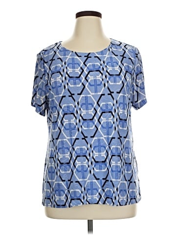 JM Collection Short Sleeve Blouse (view 1)
