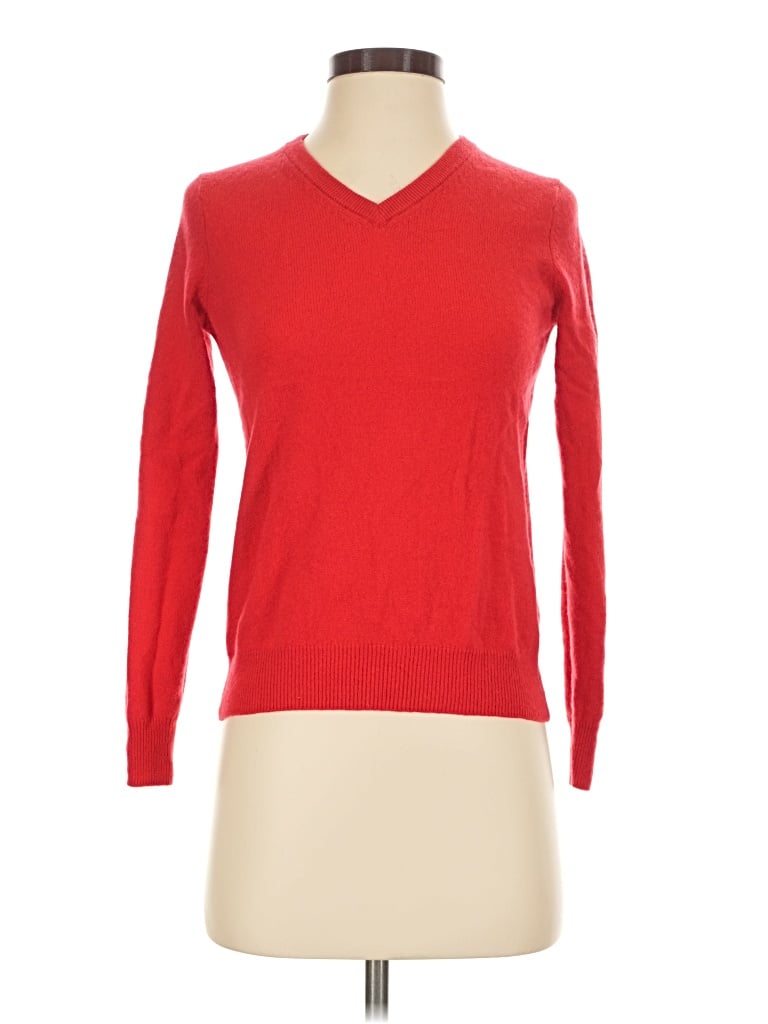 Pre-owned Amicale Cashmere Pullover Sweater In Red