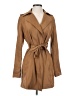 Zara Basic 100% Polyester Brown Trenchcoat Size XS - photo 1