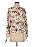 Allison Joy 100% Polyester Floral Ivory Long Sleeve Blouse Size S - photo 1
