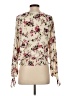 Allison Joy 100% Polyester Floral Ivory Long Sleeve Blouse Size S - photo 2
