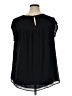 DR2 100% Polyester Polka Dots Black Short Sleeve Blouse Size 1X - photo 2