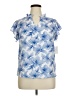 Morgan Taylor 100% Polyester Blue Short Sleeve Blouse Size XL - photo 1
