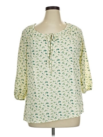 Allegra K 3/4 Sleeve Blouse (view 1)