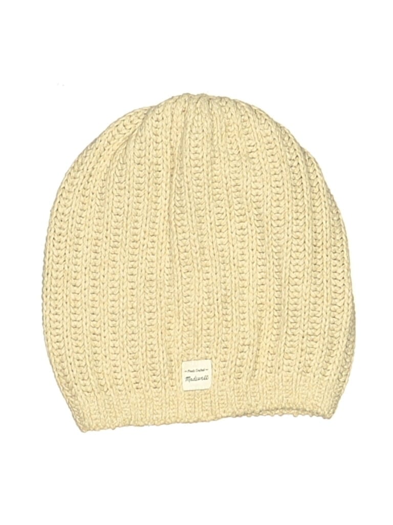 Pre-owned Madewell Beanie Hat In Ivory