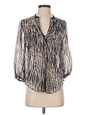 Fei 3/4 Sleeve Silk Top (view 1)