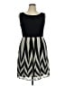 Connected Apparel 100% Polyester Chevron-herringbone Black Casual Dress Size 16 - photo 1