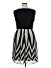 Connected Apparel 100% Polyester Chevron-herringbone Black Casual Dress Size 16 - photo 2