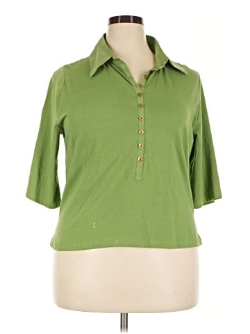 Soft Surroundings 3/4 Sleeve Button-Down Shirt (view 1)