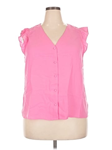 LC Lauren Conrad Short Sleeve Blouse (view 1)