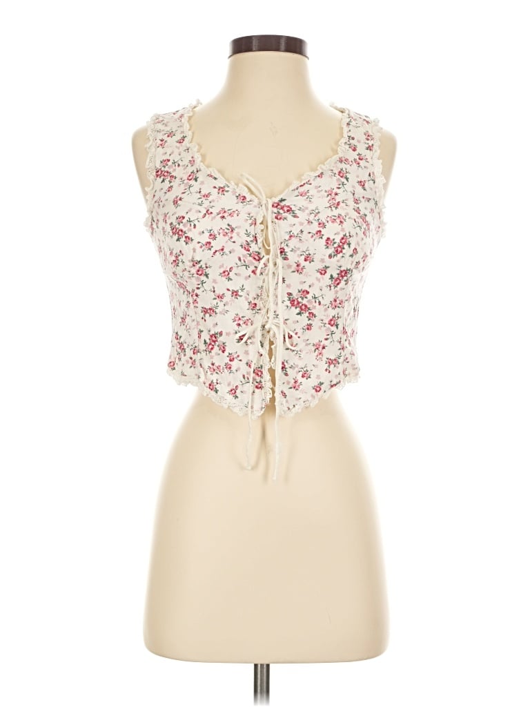 Pre-owned Kirious Sleeveless Blouse In Ivory
