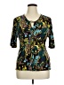 Bisou Bisou Teal 3/4 Sleeve Blouse Size XL - photo 1