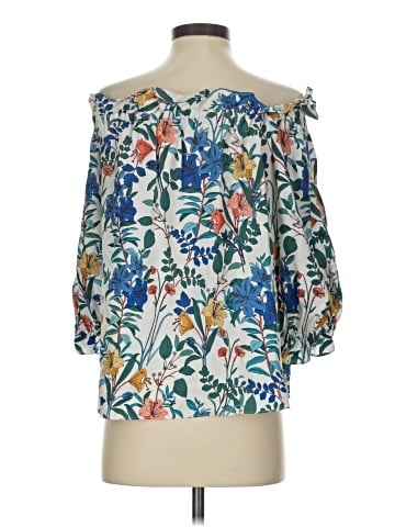 Parker 3/4 Sleeve Silk Top (view 2)