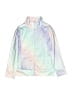 Adidas 100% Polyester Metallic Silver Track Jacket Size 5 - photo 1