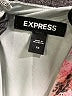 Express 100% Polyester Floral Gray Teal Romper Size XS - photo 4